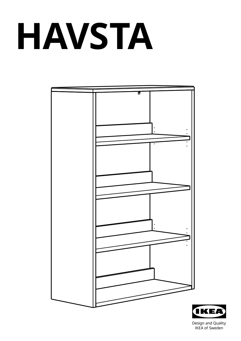 Assembly instructions for IKEA Havsta shelf unit white | Page 1 - IKEA HAVSTA storage combination 795.346.79