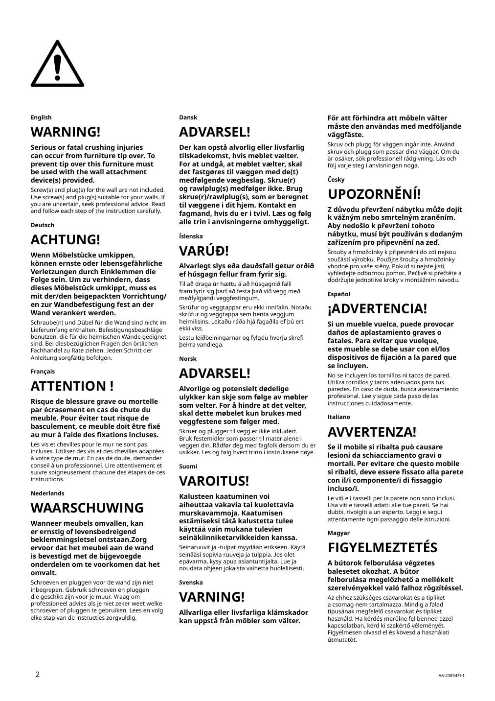 Assembly instructions for IKEA Havsta shelf unit white | Page 2 - IKEA HAVSTA storage combination 795.346.79