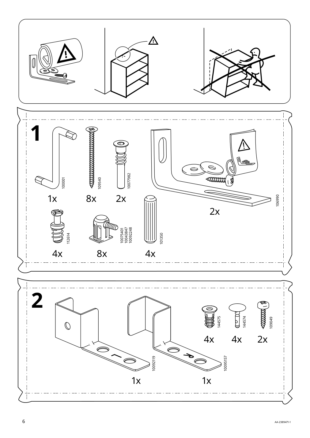 Assembly instructions for IKEA Havsta shelf unit white | Page 6 - IKEA HAVSTA storage combination 795.346.79