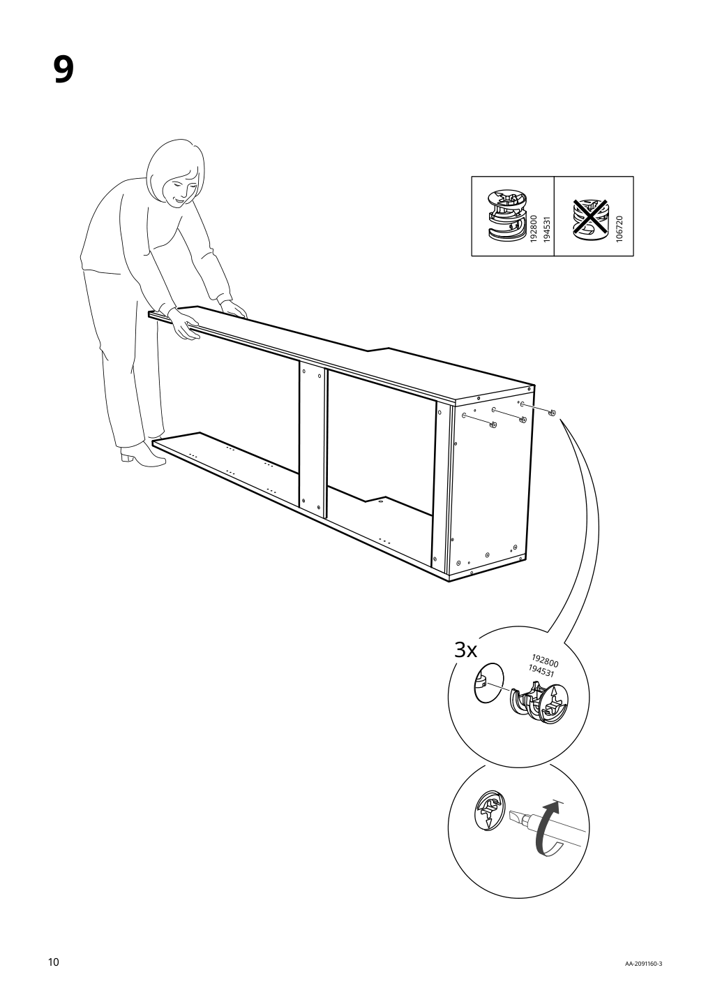 Assembly instructions for IKEA Havsta shelving unit with base gray | Page 10 - IKEA HAVSTA storage combination 992.751.37