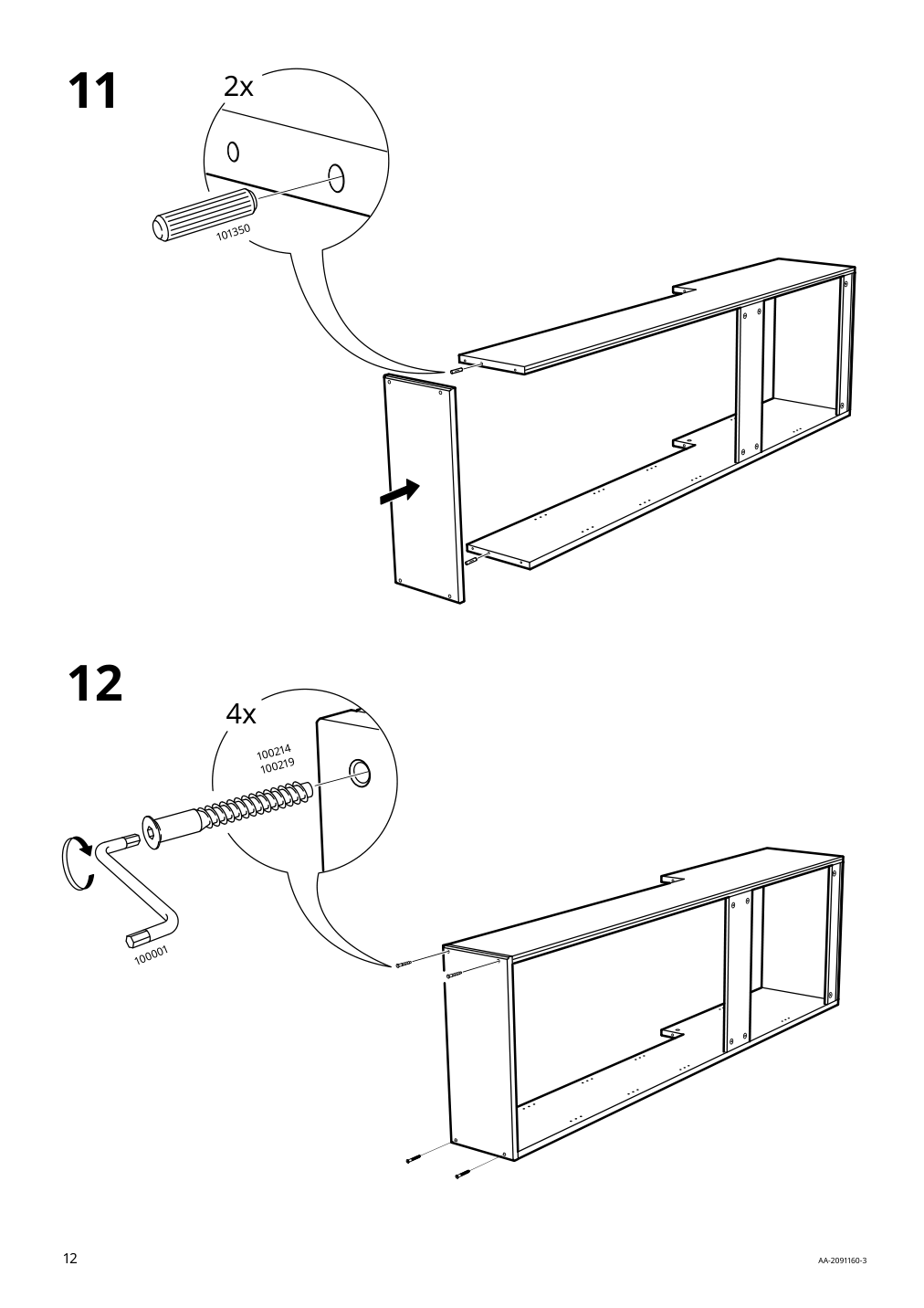 Assembly instructions for IKEA Havsta shelving unit with base gray | Page 12 - IKEA HAVSTA storage combination w/glass doors 492.659.23