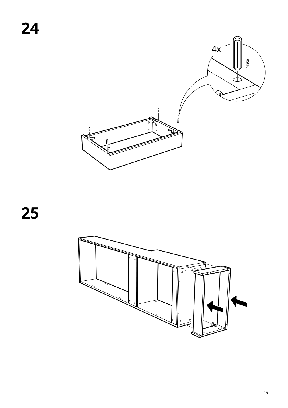 Assembly instructions for IKEA Havsta shelving unit with base gray | Page 19 - IKEA HAVSTA storage with sliding glass doors 892.752.32