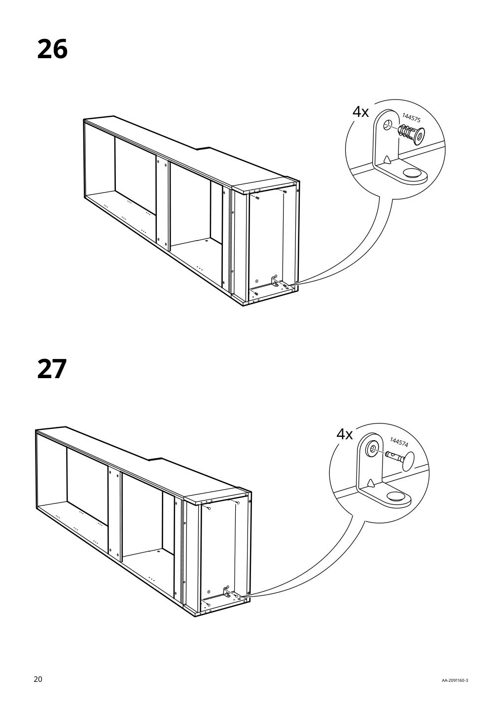 Assembly instructions for IKEA Havsta shelving unit with base gray | Page 20 - IKEA HAVSTA TV storage combination 093.861.87