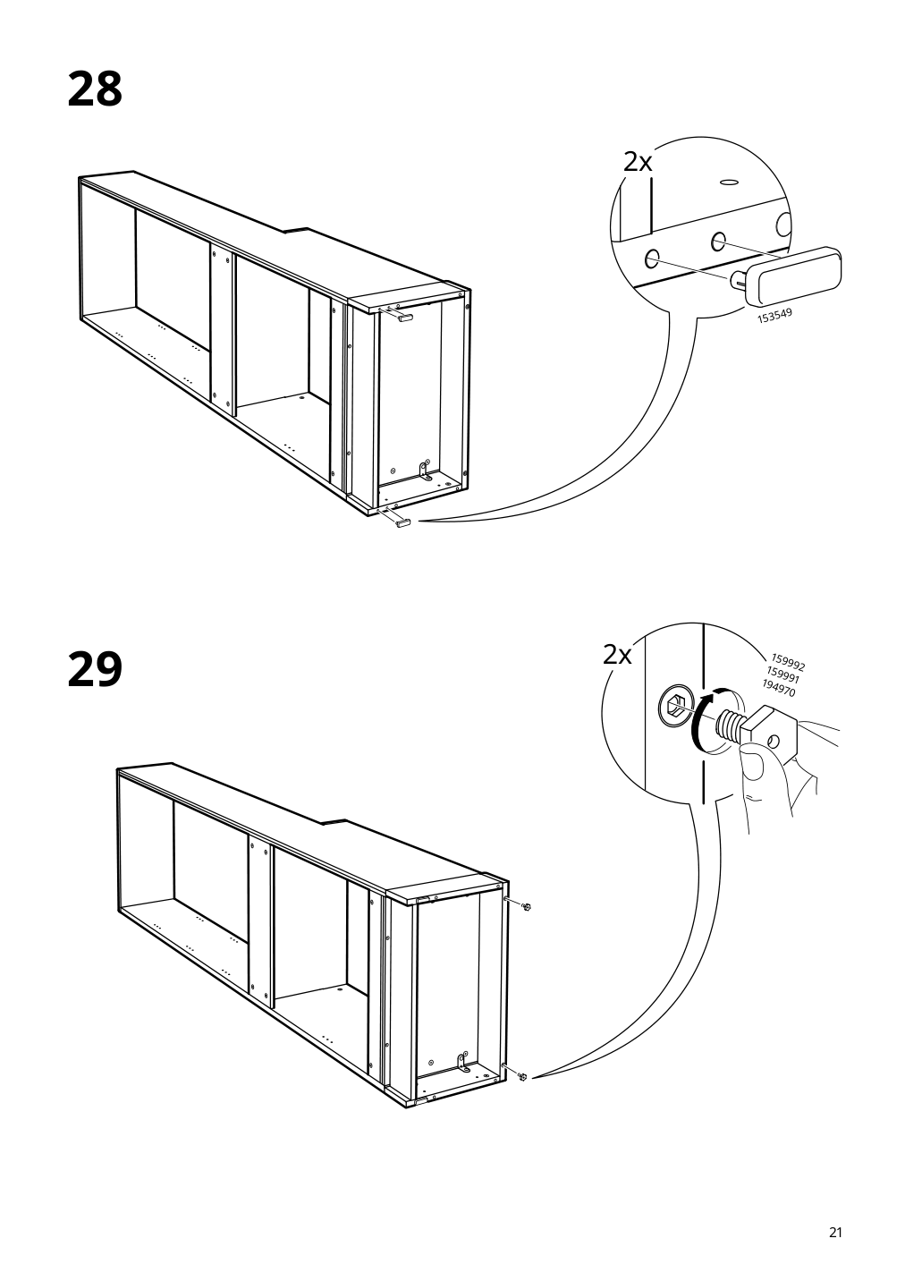 Assembly instructions for IKEA Havsta shelving unit with base gray | Page 21 - IKEA HAVSTA storage combination 992.751.37