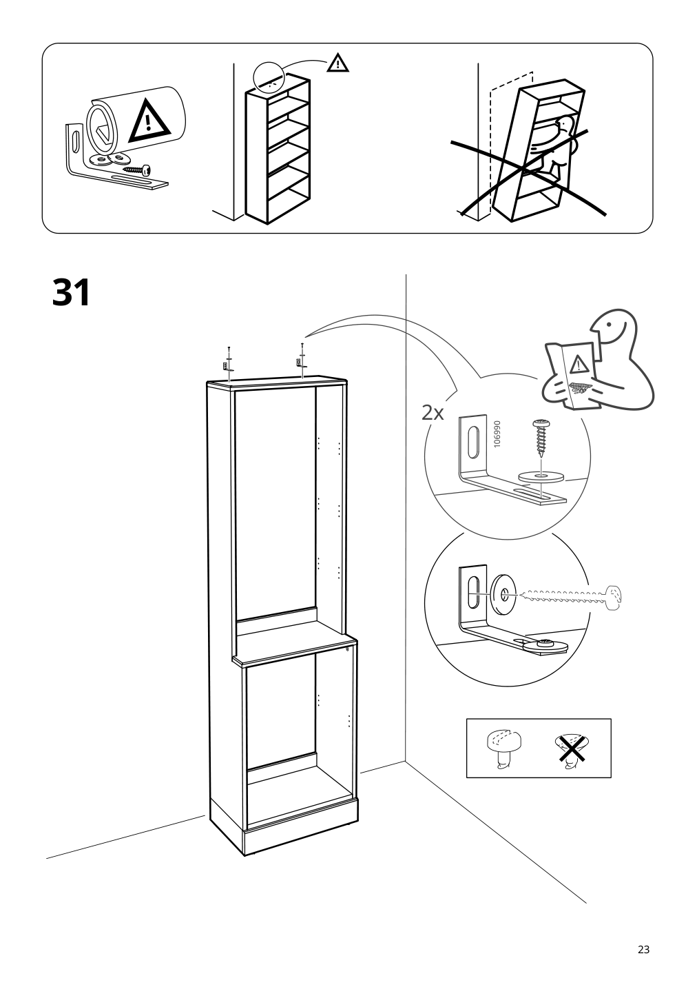 Assembly instructions for IKEA Havsta shelving unit with base gray | Page 23 - IKEA HAVSTA storage combination w/glass doors 492.659.23