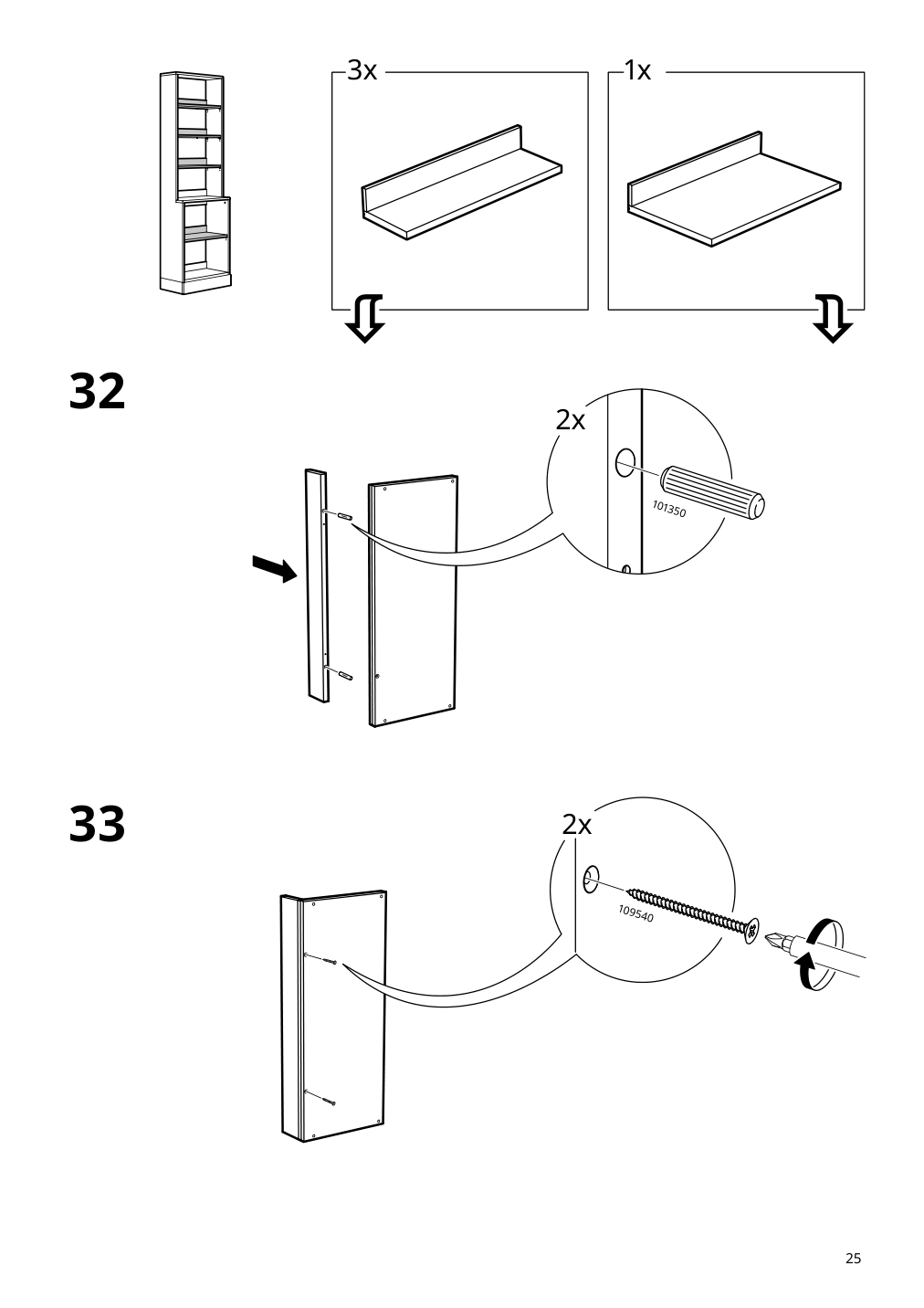 Assembly instructions for IKEA Havsta shelving unit with base gray | Page 25 - IKEA HAVSTA storage with sliding glass doors 892.752.32