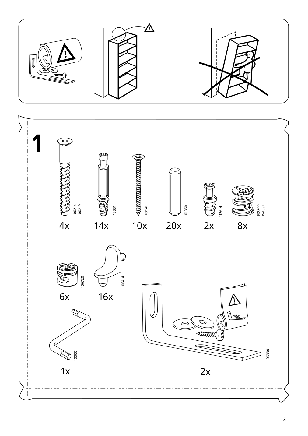 Assembly instructions for IKEA Havsta shelving unit with base gray | Page 3 - IKEA HAVSTA storage with sliding glass doors 892.752.32