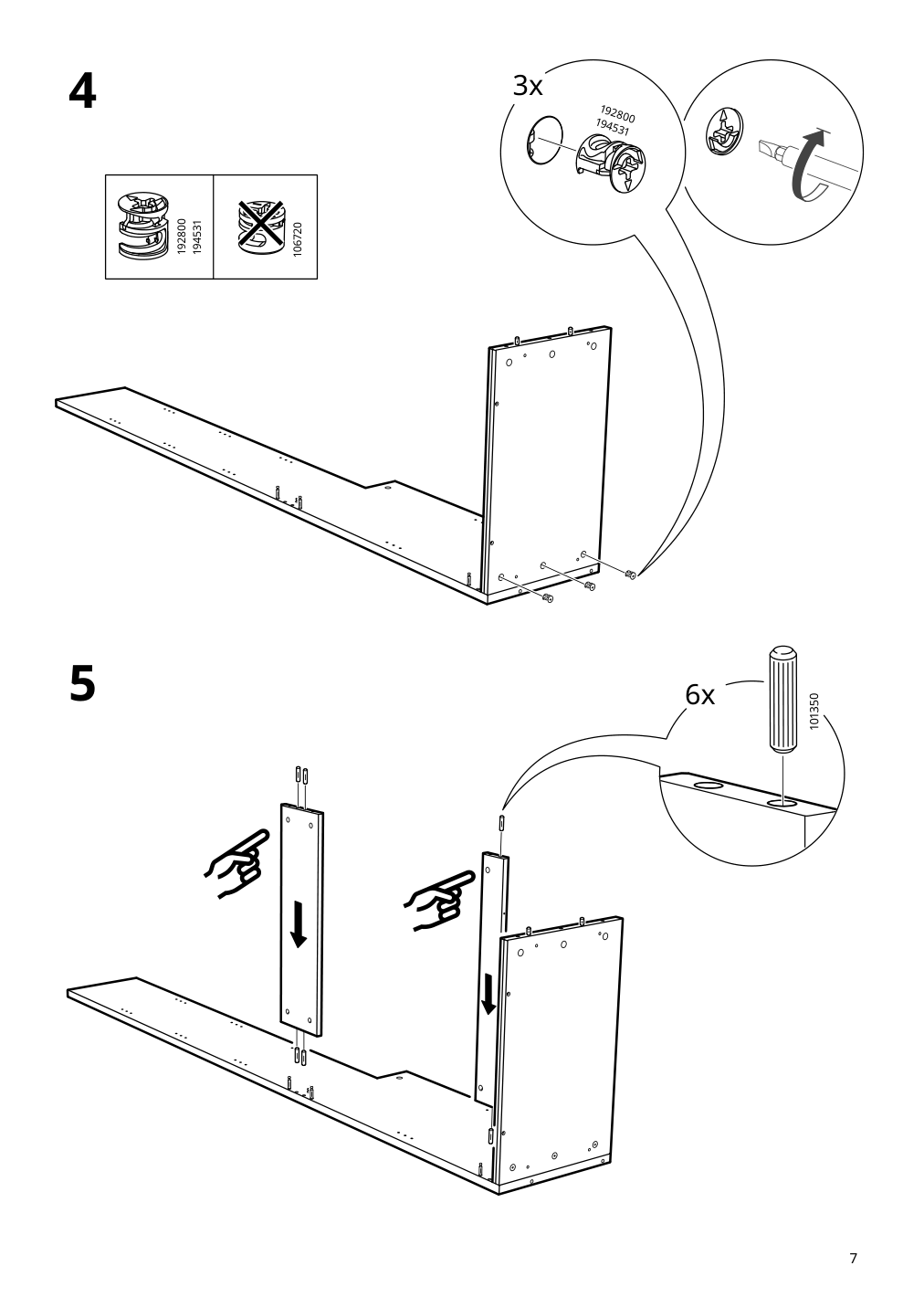 Assembly instructions for IKEA Havsta shelving unit with base gray | Page 7 - IKEA HAVSTA storage combination w/glass doors 492.659.23