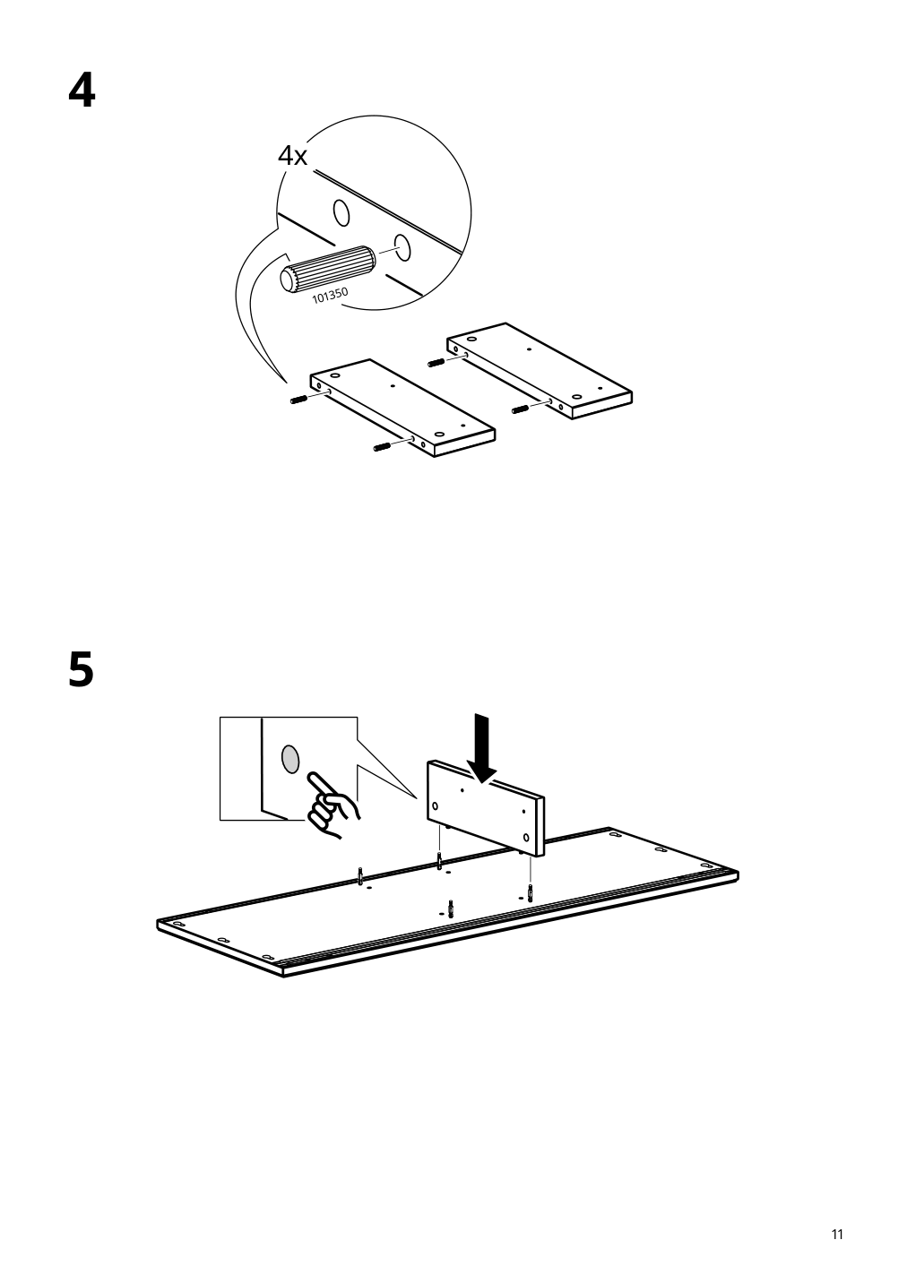 Assembly instructions for IKEA Havsta sideboard black | Page 11 - IKEA HAVSTA storage with sliding glass doors 595.348.78