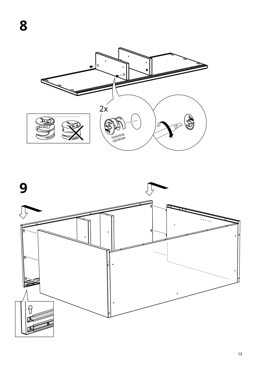 Assembly instructions for IKEA Havsta sideboard black | Page 13 - IKEA HAVSTA storage with sliding glass doors 595.348.78