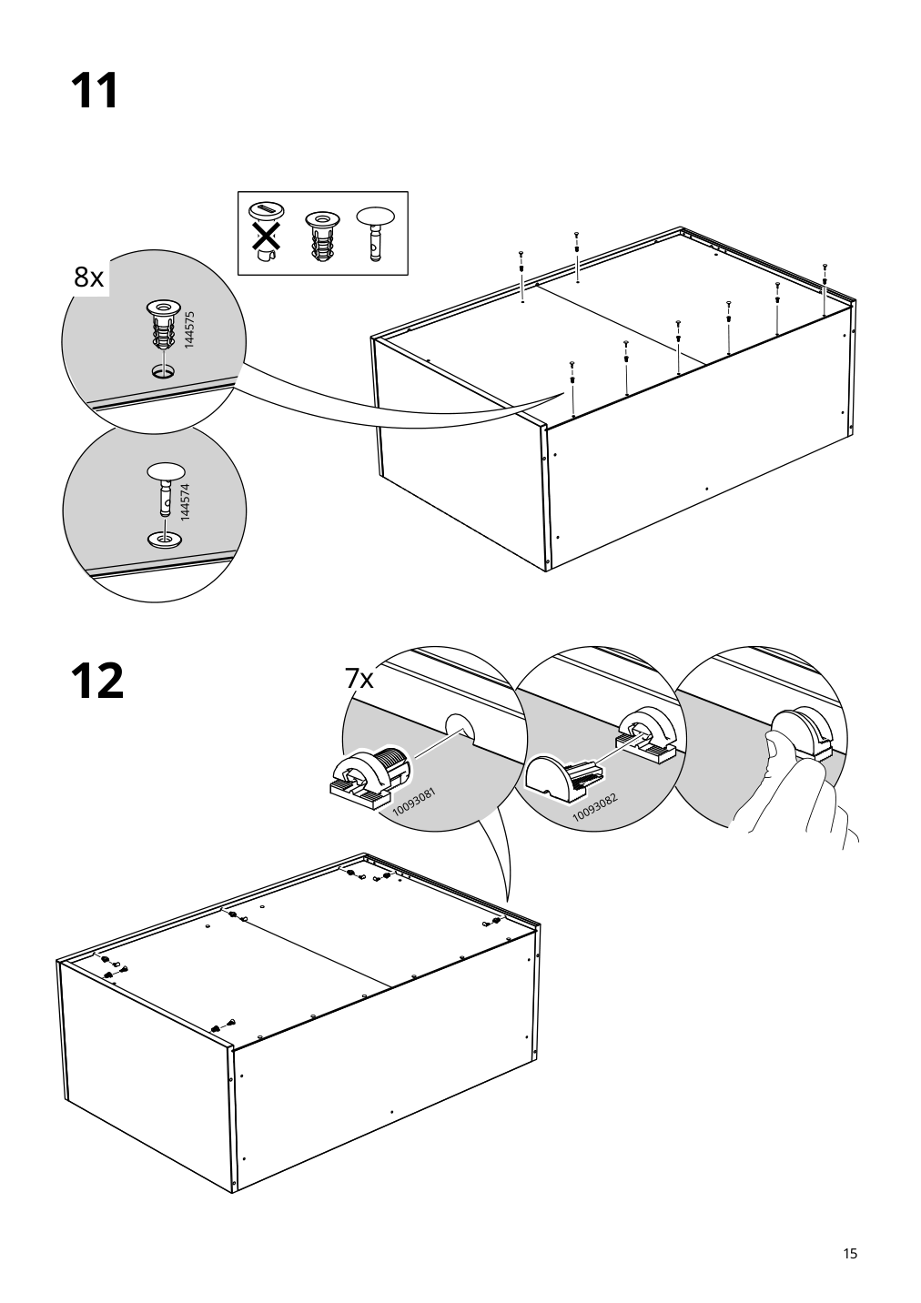 Assembly instructions for IKEA Havsta sideboard black | Page 15 - IKEA HAVSTA storage with sliding glass doors 595.348.78