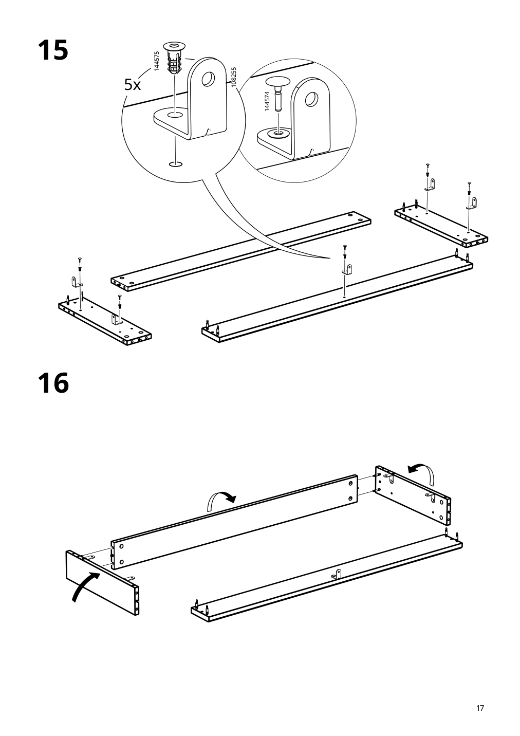 Assembly instructions for IKEA Havsta sideboard black | Page 17 - IKEA HAVSTA storage with sliding glass doors 595.348.78