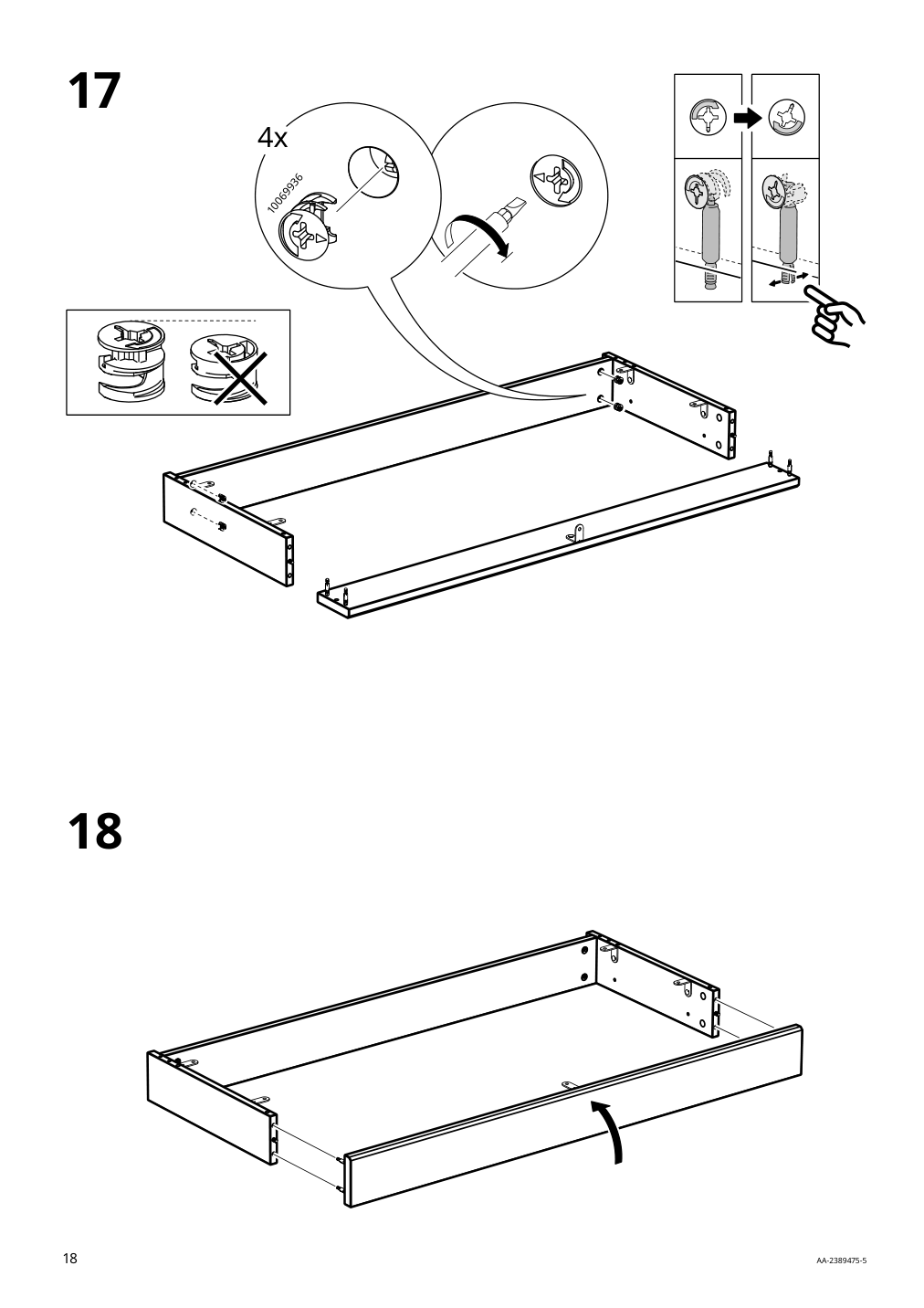 Assembly instructions for IKEA Havsta sideboard black | Page 18 - IKEA HAVSTA storage with sliding glass doors 595.348.78