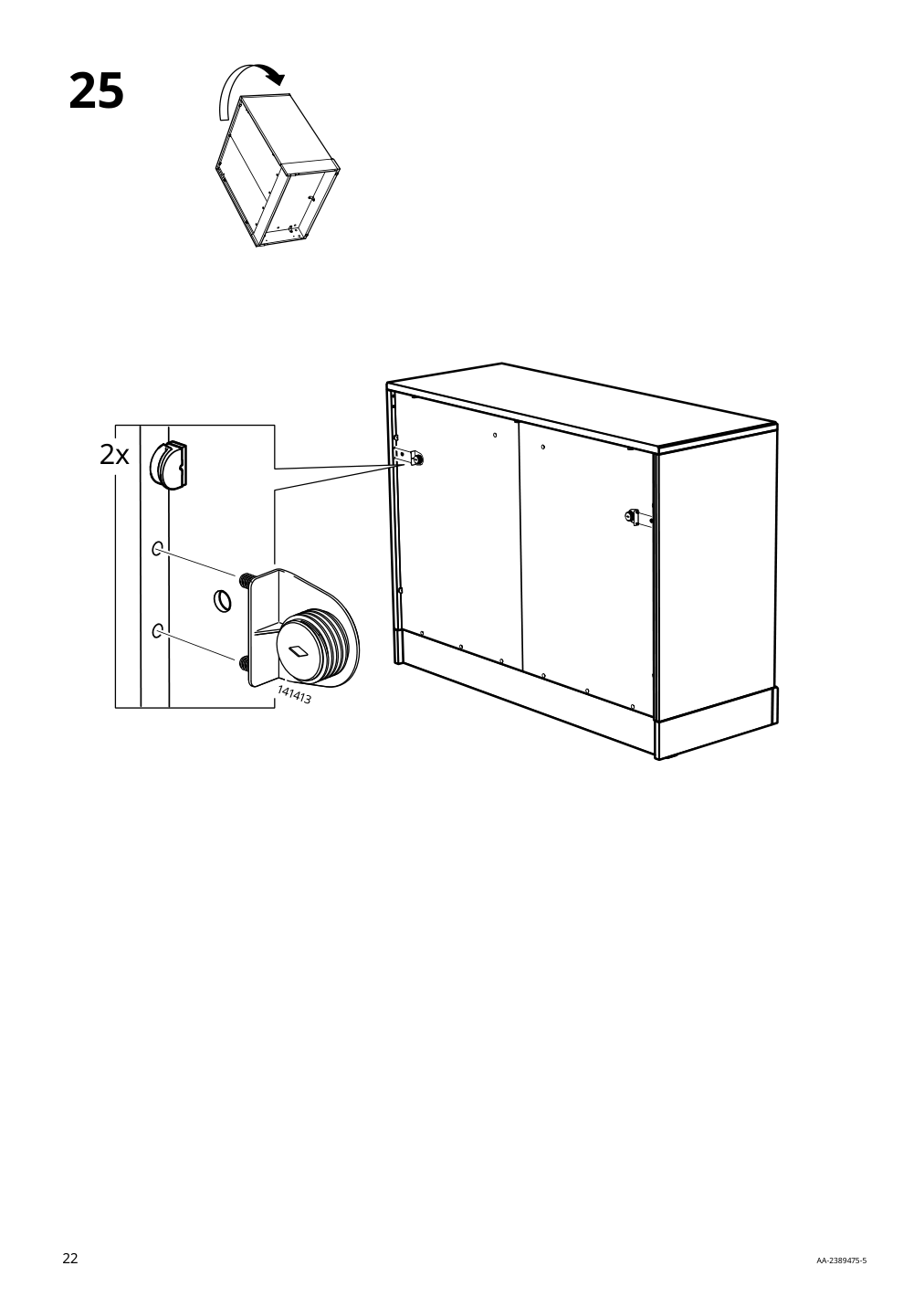 Assembly instructions for IKEA Havsta sideboard black | Page 22 - IKEA HAVSTA storage with sliding glass doors 595.348.78