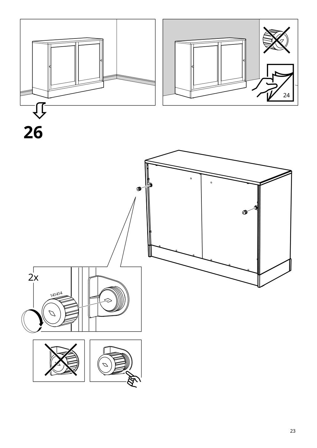 Assembly instructions for IKEA Havsta sideboard black | Page 23 - IKEA HAVSTA storage with sliding glass doors 595.348.78