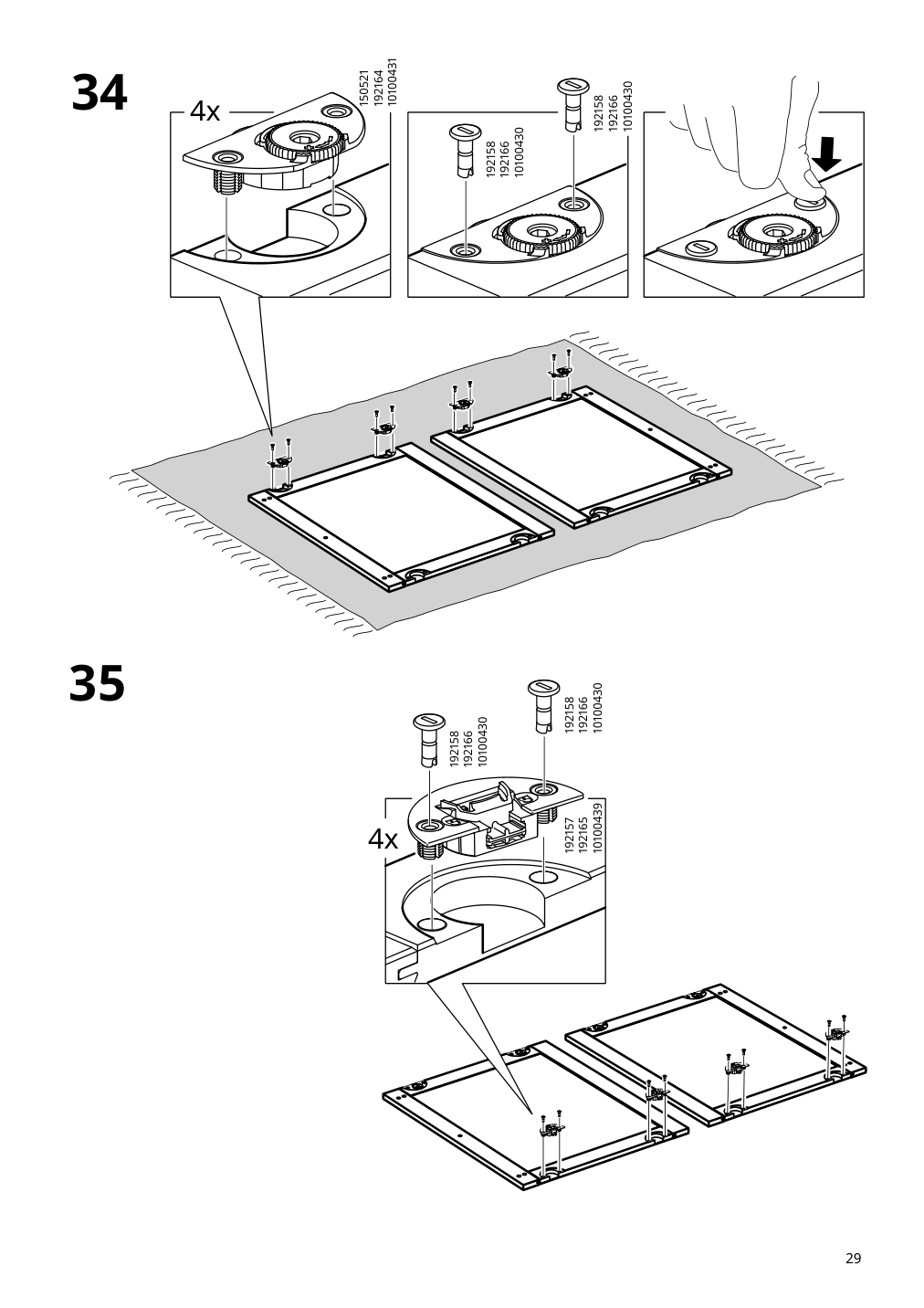 Assembly instructions for IKEA Havsta sideboard black | Page 29 - IKEA HAVSTA storage with sliding glass doors 595.348.78