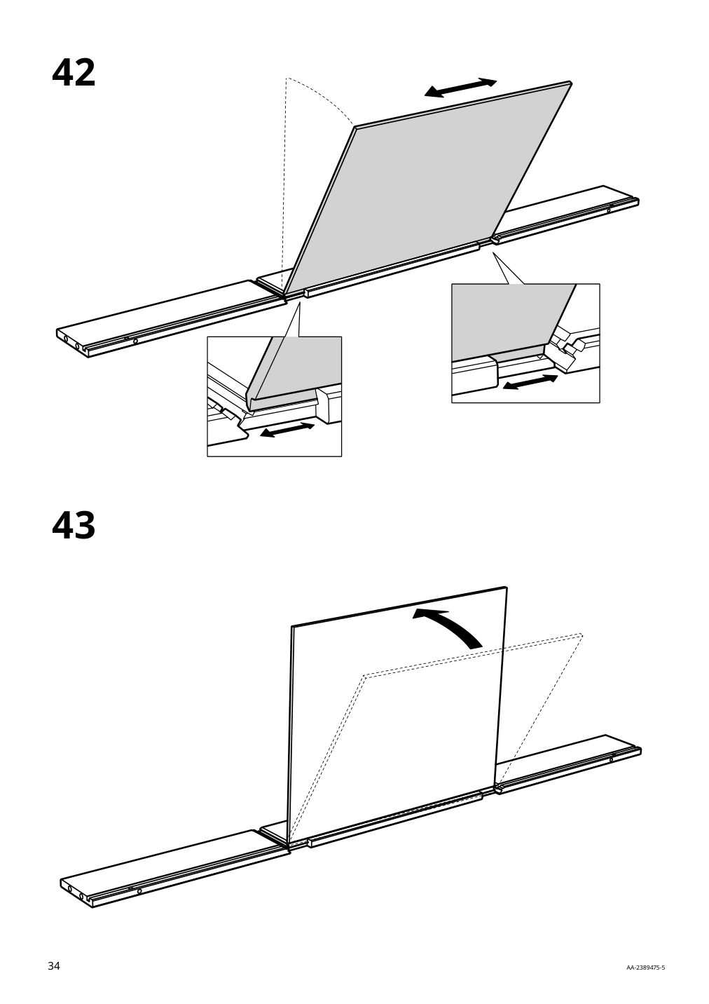 Assembly instructions for IKEA Havsta sideboard black | Page 34 - IKEA HAVSTA storage with sliding glass doors 595.348.78