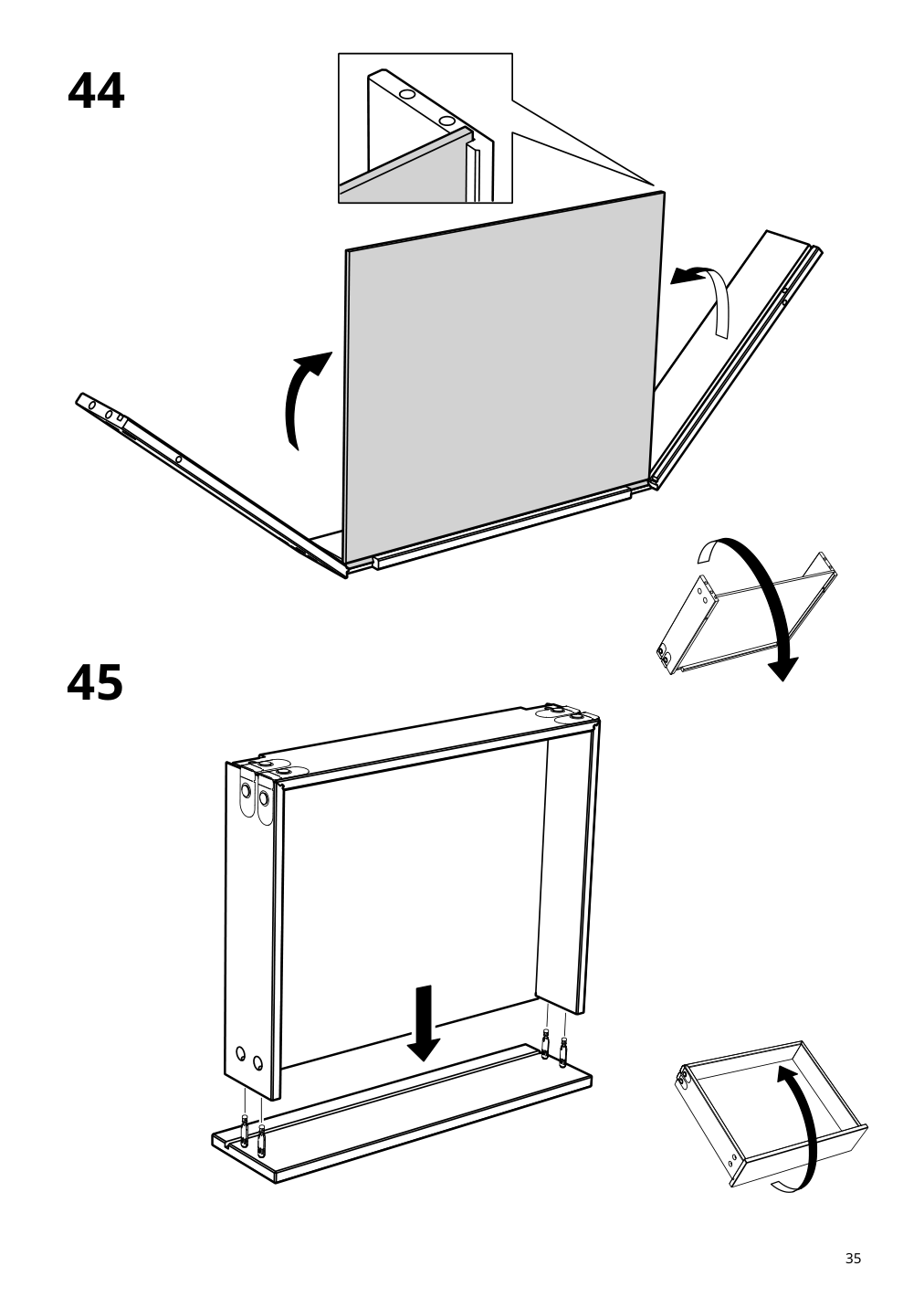 Assembly instructions for IKEA Havsta sideboard black | Page 35 - IKEA HAVSTA storage with sliding glass doors 595.348.78