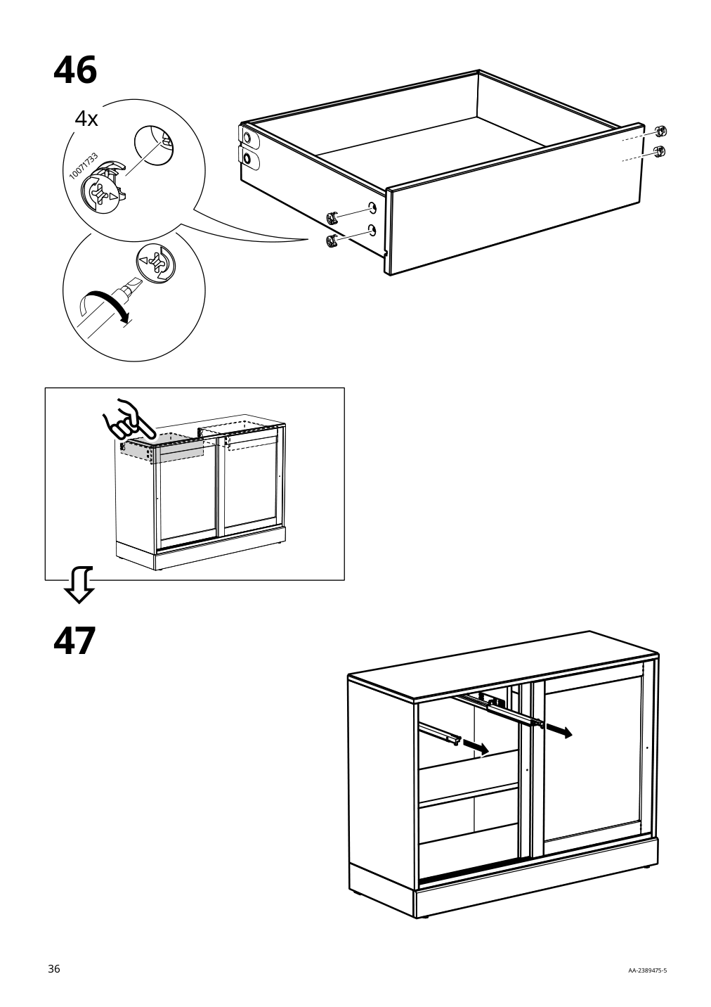 Assembly instructions for IKEA Havsta sideboard black | Page 36 - IKEA HAVSTA storage with sliding glass doors 595.348.78