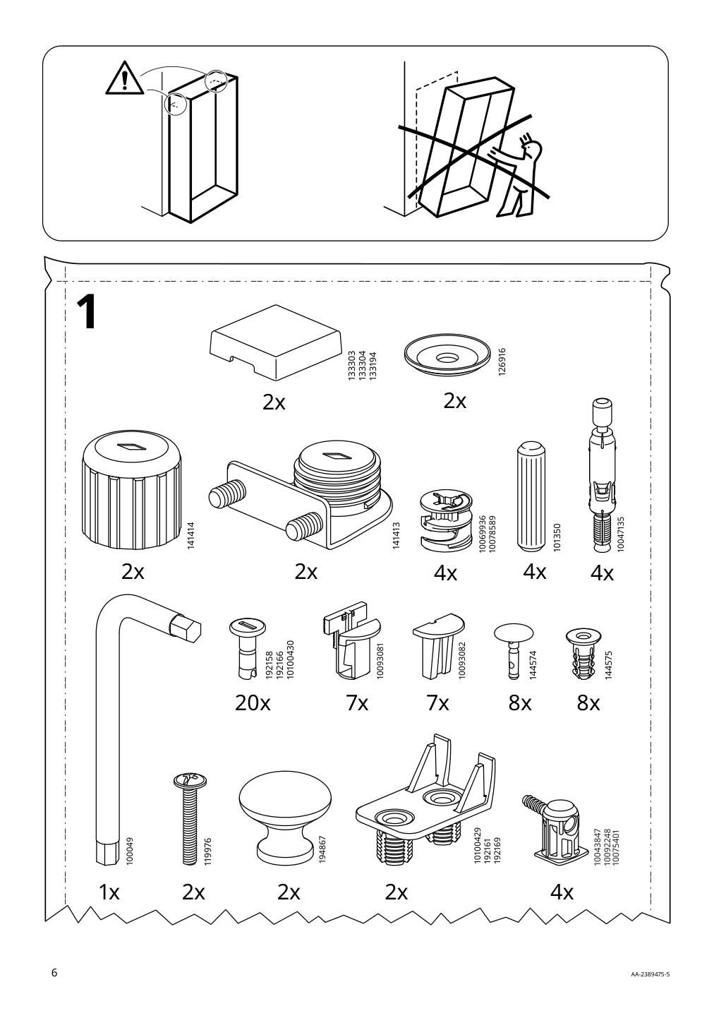 Assembly instructions for IKEA Havsta sideboard black | Page 6 - IKEA HAVSTA storage with sliding glass doors 595.348.78