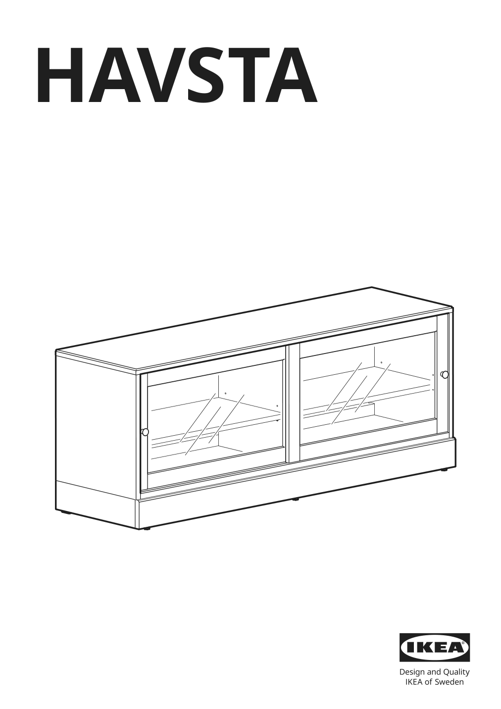 Assembly instructions for IKEA Havsta tv unit with base dark brown | Page 1 - IKEA HAVSTA TV storage combination 793.861.84