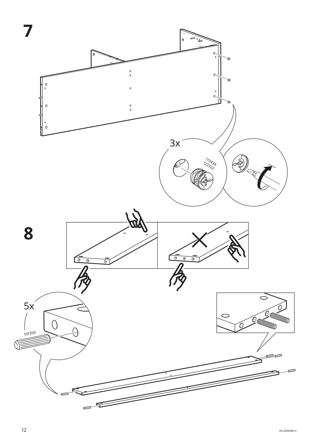 Assembly instructions for IKEA Havsta tv unit with base dark brown | Page 12 - IKEA HAVSTA TV storage combination 793.861.84