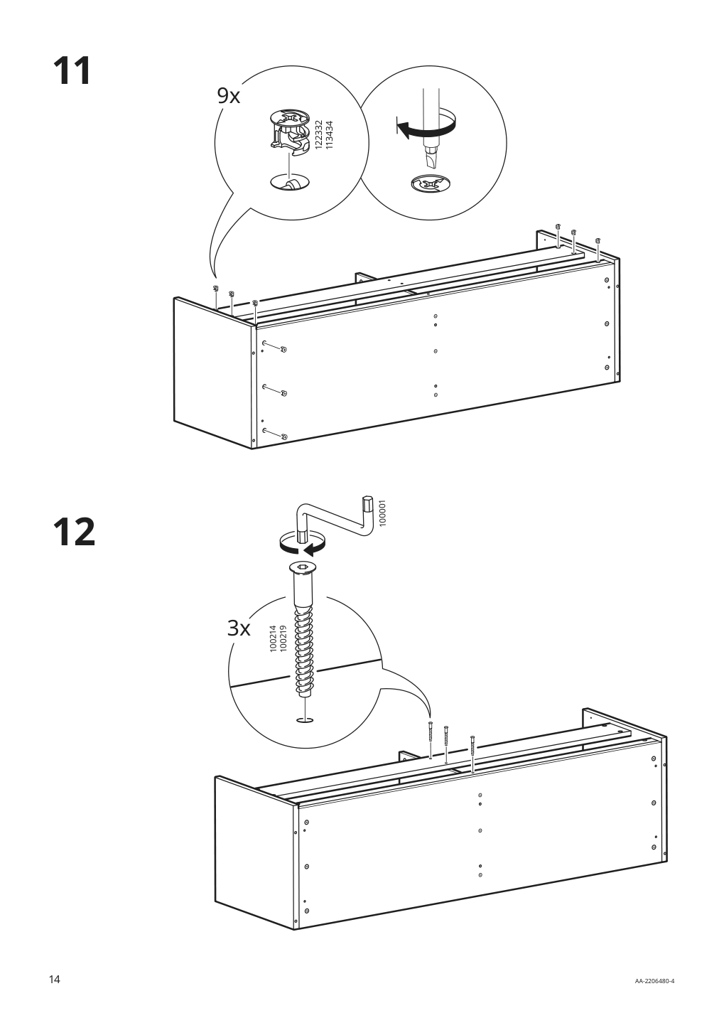 Assembly instructions for IKEA Havsta tv unit with base gray | Page 14 - IKEA HAVSTA TV storage combination/glass doors 193.861.96