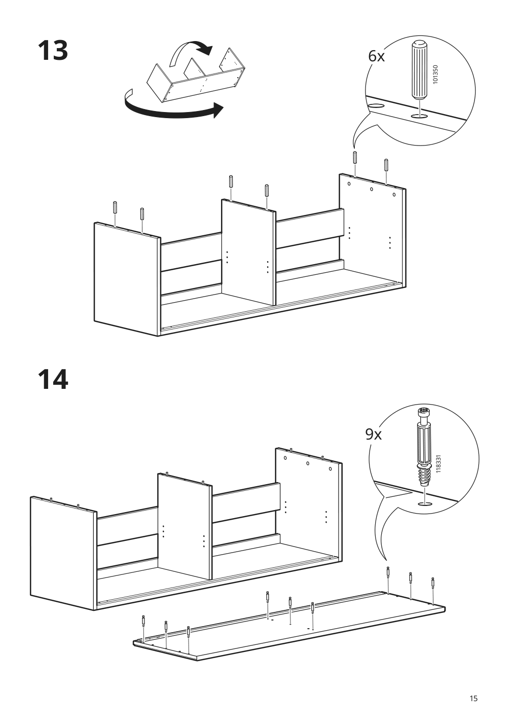 Assembly instructions for IKEA Havsta tv unit with base gray | Page 15 - IKEA HAVSTA TV storage combination 993.861.78