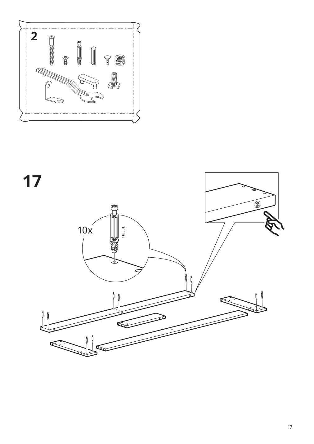 Assembly instructions for IKEA Havsta tv unit with base gray | Page 17 - IKEA HAVSTA TV storage combination/glass doors 193.861.96