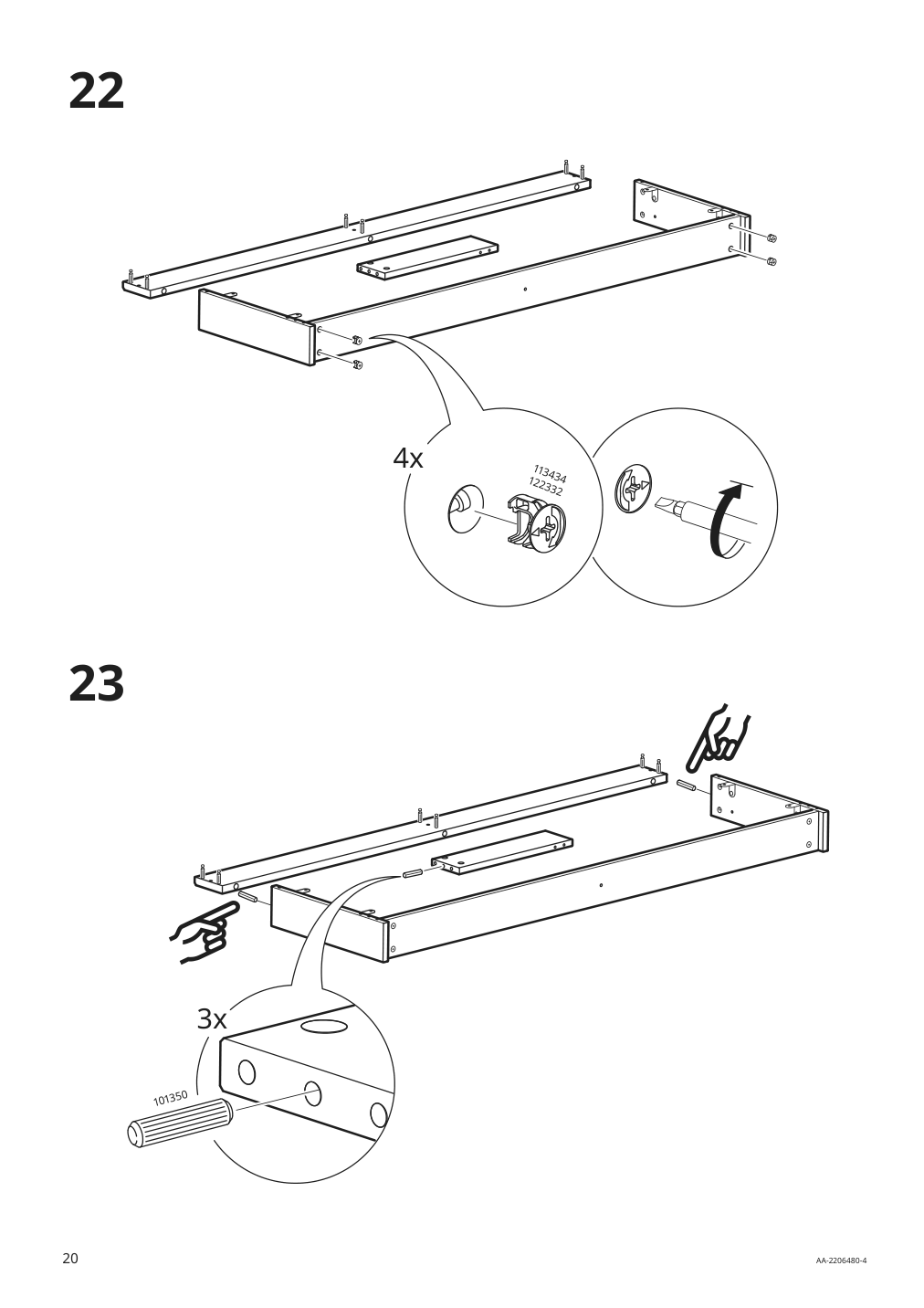 Assembly instructions for IKEA Havsta tv unit with base gray | Page 20 - IKEA HAVSTA TV storage combination/glass doors 193.861.96