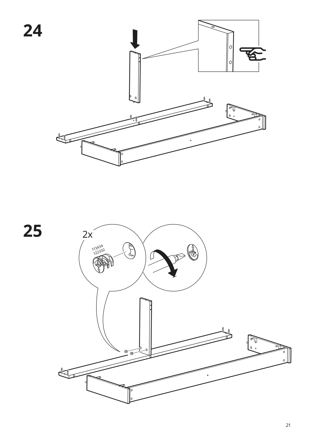 Assembly instructions for IKEA Havsta tv unit with base gray | Page 21 - IKEA HAVSTA TV unit with base 004.803.68