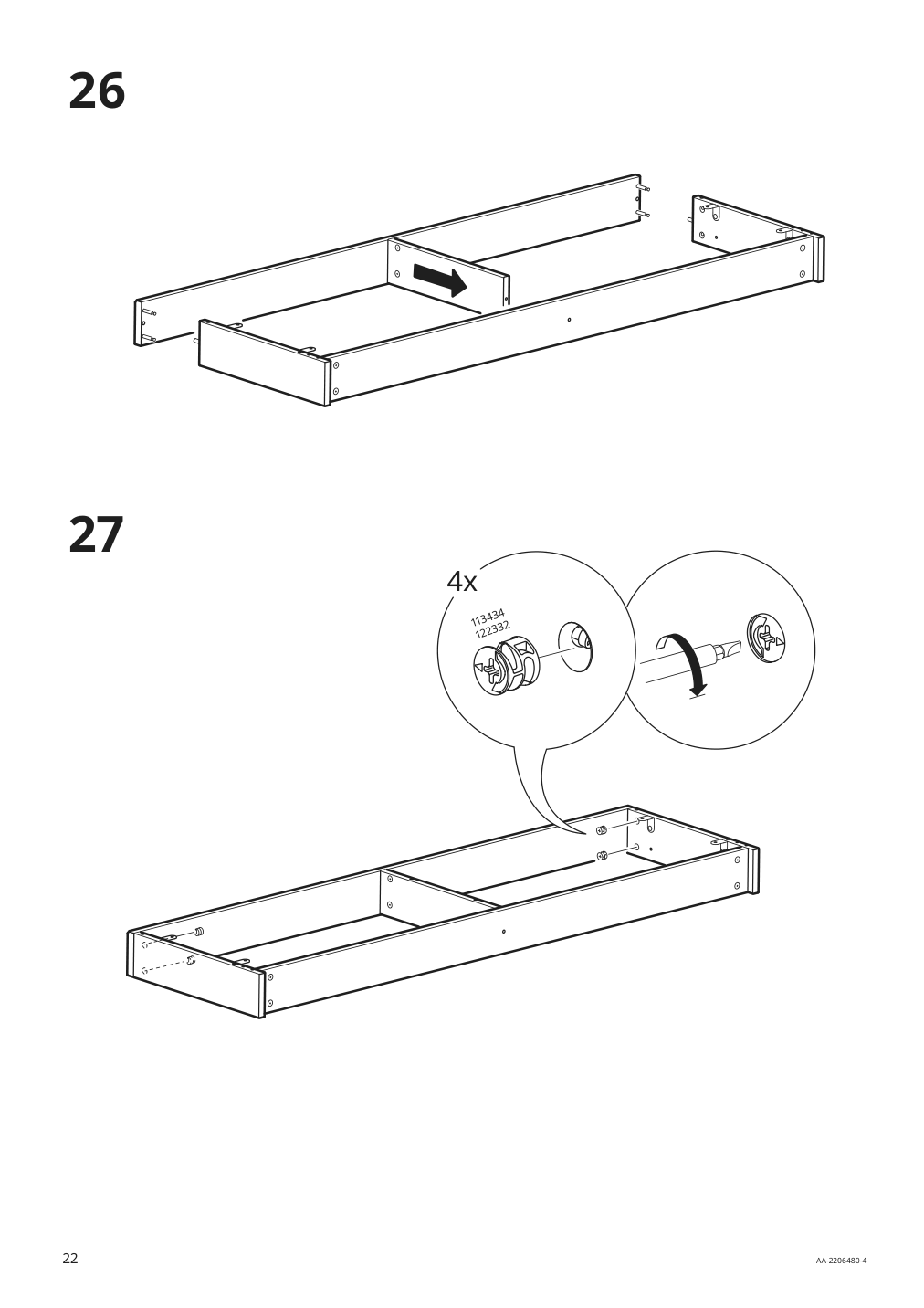 Assembly instructions for IKEA Havsta tv unit with base gray | Page 22 - IKEA HAVSTA TV unit with base 004.803.68