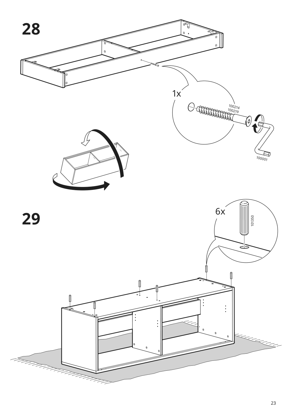 Assembly instructions for IKEA Havsta tv unit with base dark brown | Page 23 - IKEA HAVSTA TV storage combination 793.861.84