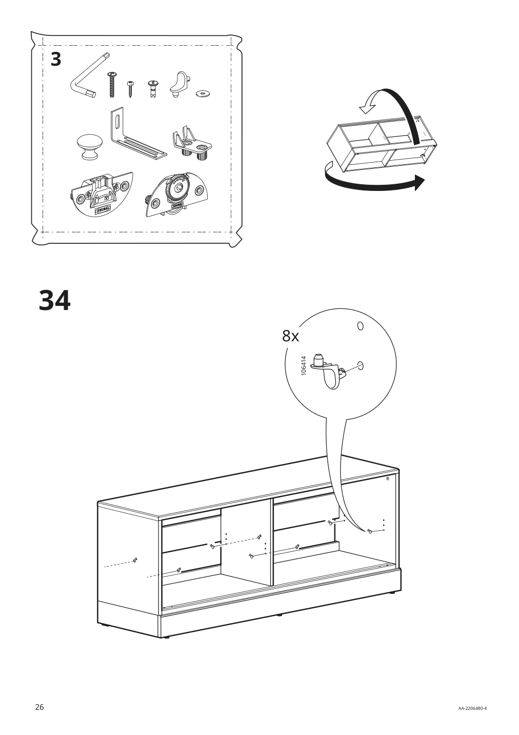 Assembly instructions for IKEA Havsta tv unit with base gray | Page 26 - IKEA HAVSTA TV unit with base 004.803.68