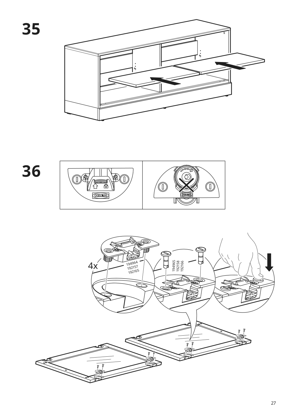 Assembly instructions for IKEA Havsta tv unit with base gray | Page 27 - IKEA HAVSTA TV unit with base 004.803.68