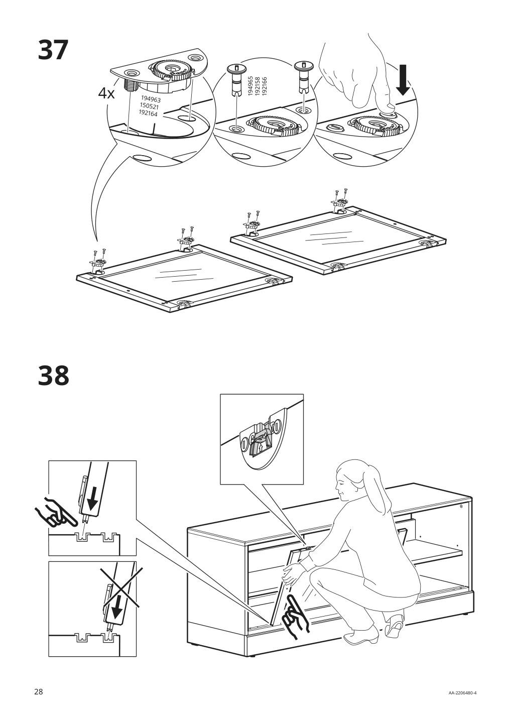 Assembly instructions for IKEA Havsta tv unit with base dark brown | Page 28 - IKEA HAVSTA TV storage combination 793.861.84