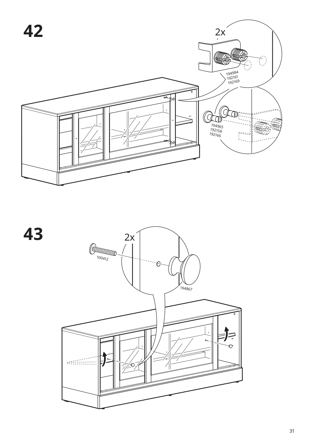 Assembly instructions for IKEA Havsta tv unit with base gray | Page 31 - IKEA HAVSTA TV storage combination/glass doors 193.861.96