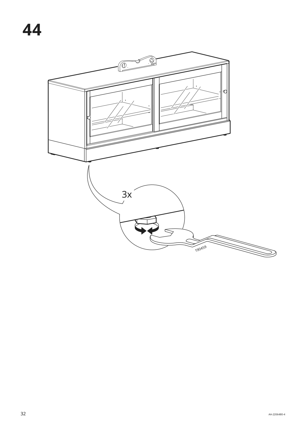 Assembly instructions for IKEA Havsta tv unit with base gray | Page 32 - IKEA HAVSTA TV storage combination/glass doors 193.861.96