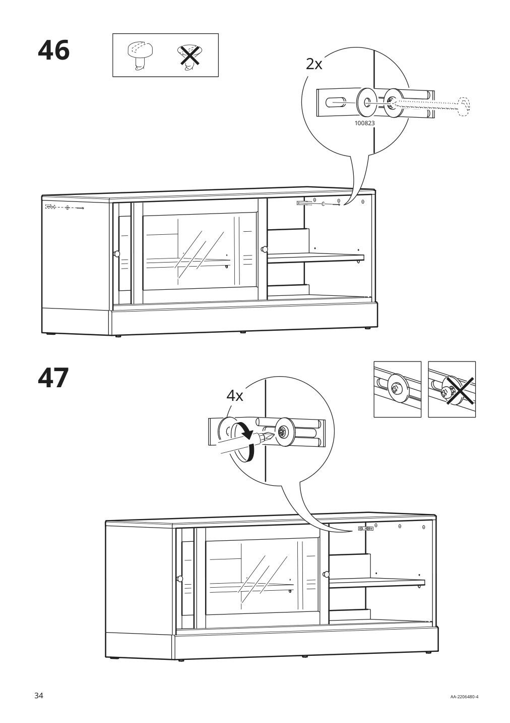 Assembly instructions for IKEA Havsta tv unit with base gray | Page 34 - IKEA HAVSTA TV storage combination 993.861.78