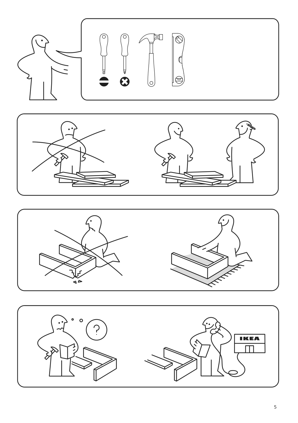 Assembly instructions for IKEA Havsta tv unit with base dark brown | Page 5 - IKEA HAVSTA TV storage combination 793.861.84