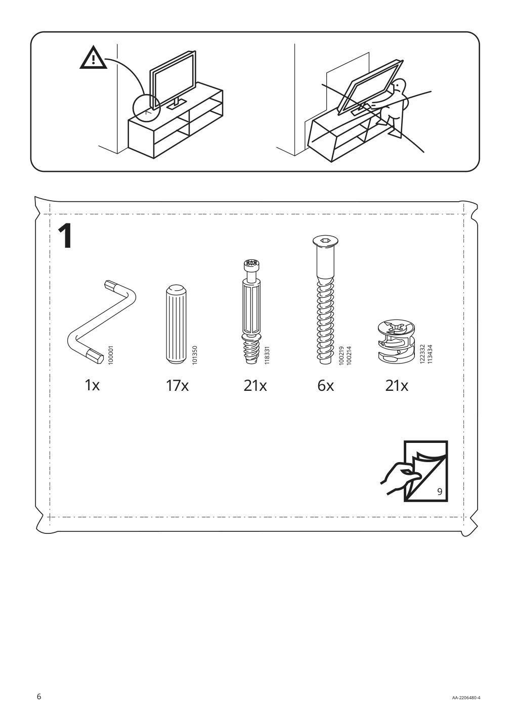 Assembly instructions for IKEA Havsta tv unit with base gray | Page 6 - IKEA HAVSTA TV storage combination 993.861.78