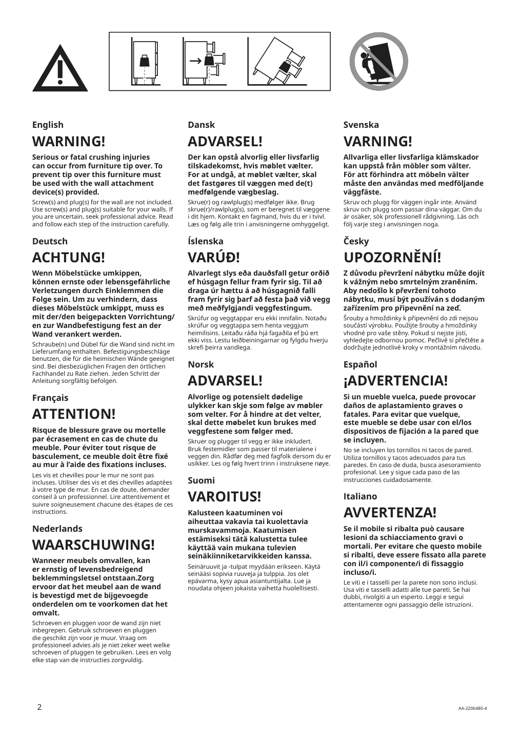 Assembly instructions for IKEA Havsta tv unit with base white | Page 2 - IKEA HAVSTA TV unit with base 404.803.71