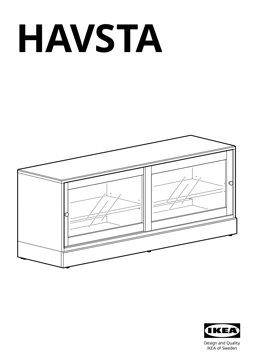 Assembly instructions for IKEA Havsta tv unit with base white | Page 1 - IKEA HAVSTA TV unit with base 105.292.70