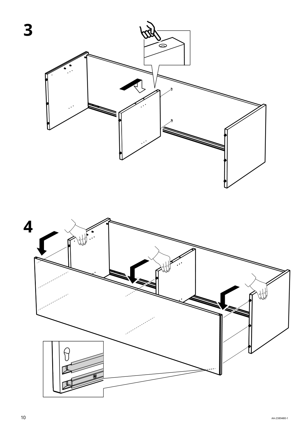 Assembly instructions for IKEA Havsta tv unit with base white | Page 10 - IKEA HAVSTA TV unit with base 105.292.70