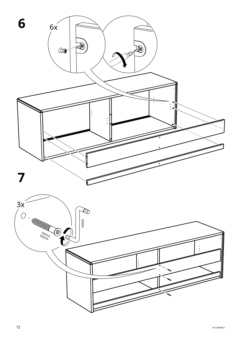 Assembly instructions for IKEA Havsta tv unit with base white | Page 12 - IKEA HAVSTA TV unit with base 105.292.70