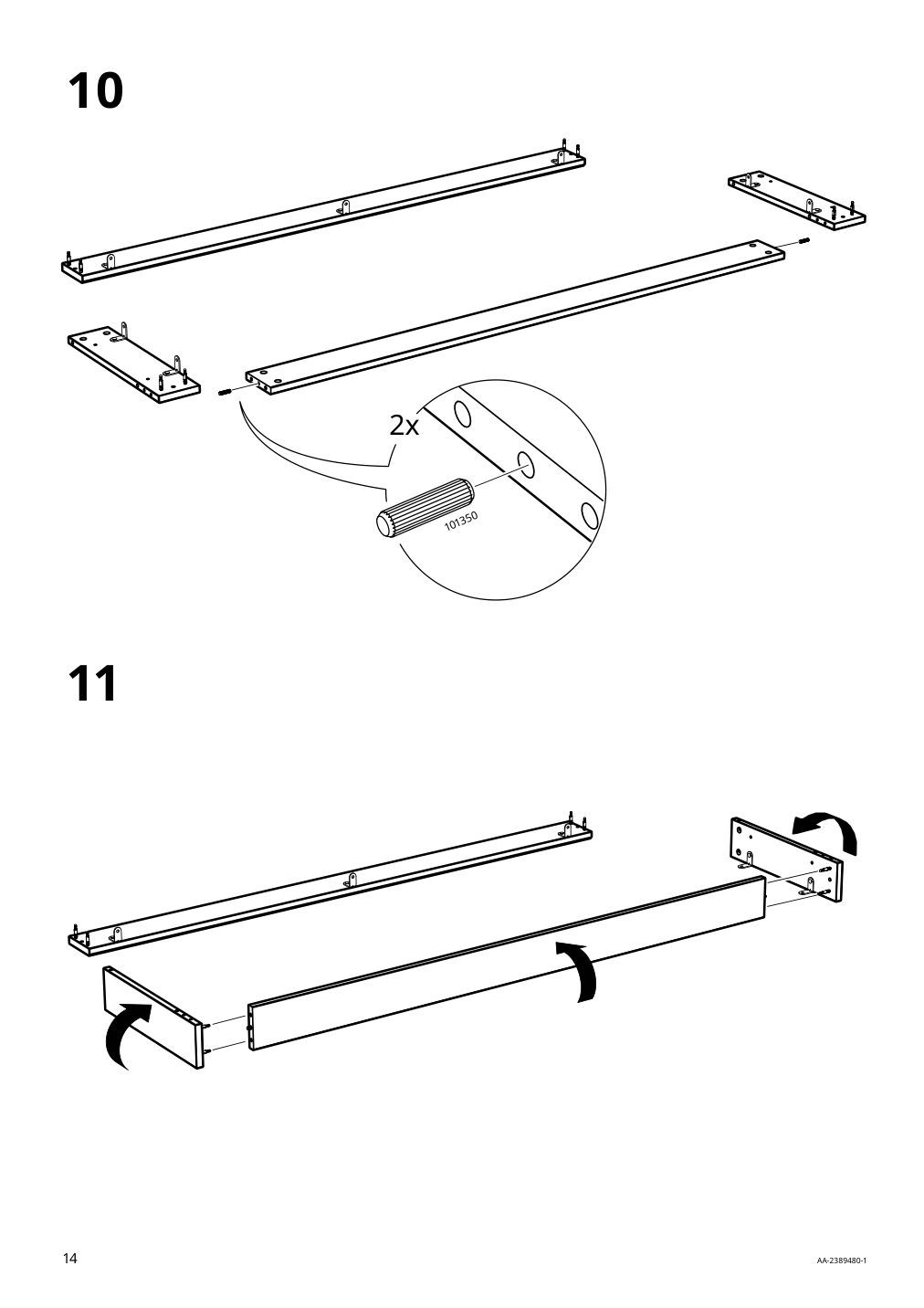 Assembly instructions for IKEA Havsta tv unit with base white | Page 14 - IKEA HAVSTA TV unit with base 105.292.70