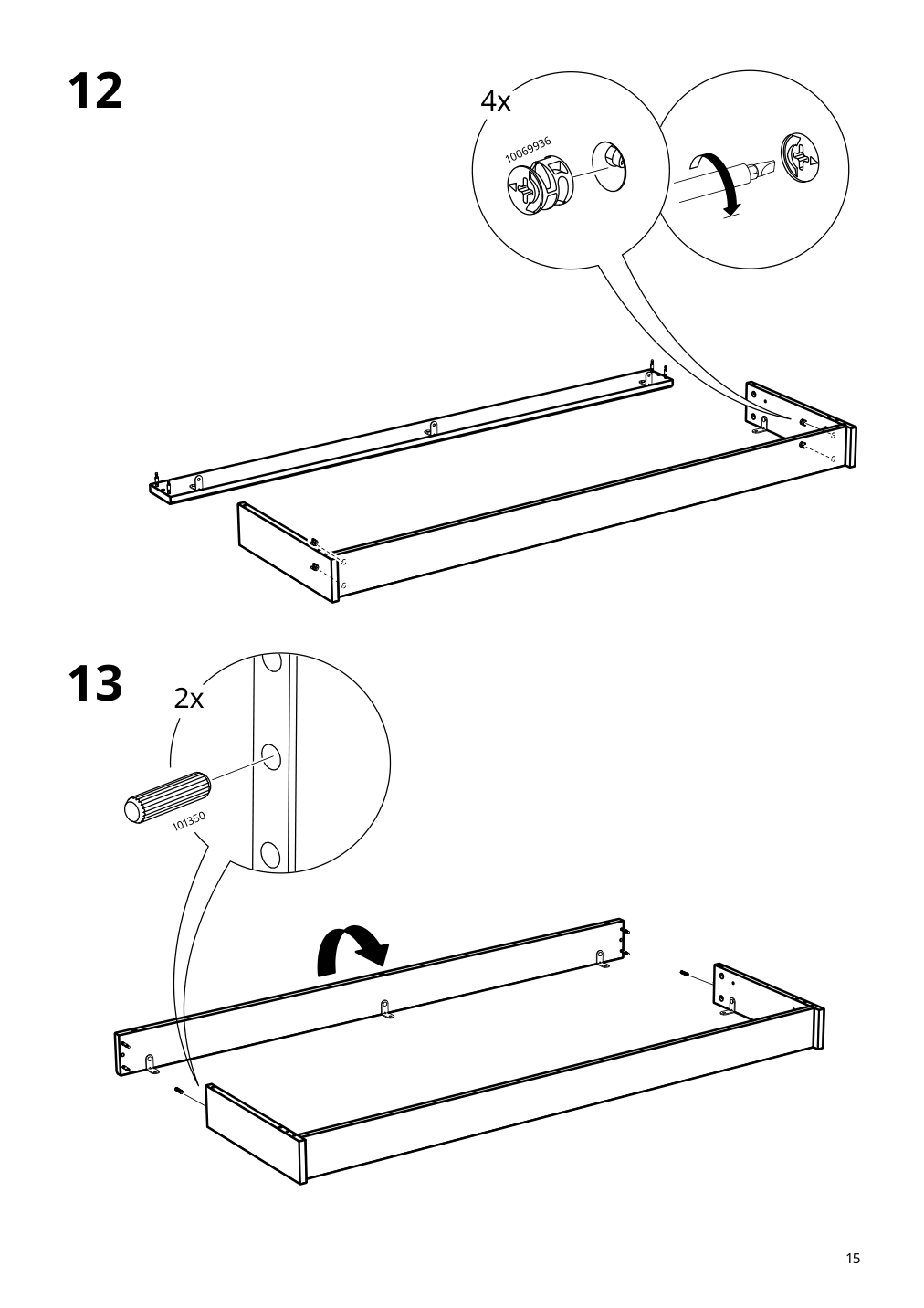 Assembly instructions for IKEA Havsta tv unit with base white | Page 15 - IKEA HAVSTA TV unit with base 105.292.70