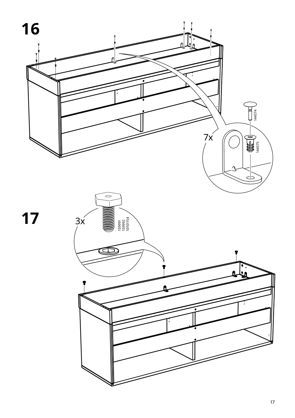 Assembly instructions for IKEA Havsta tv unit with base white | Page 17 - IKEA HAVSTA TV unit with base 105.292.70