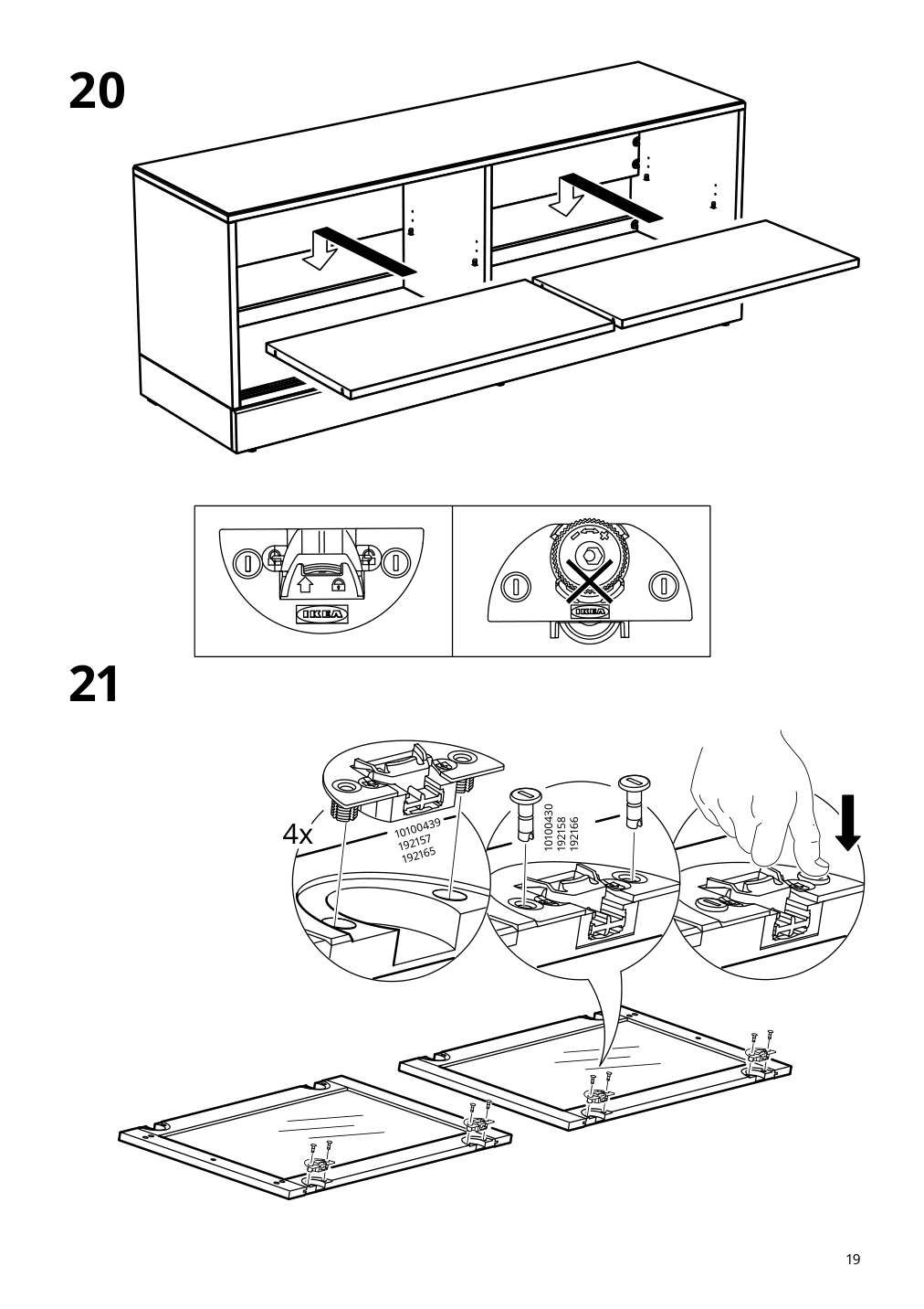 Assembly instructions for IKEA Havsta tv unit with base white | Page 19 - IKEA HAVSTA TV unit with base 105.292.70