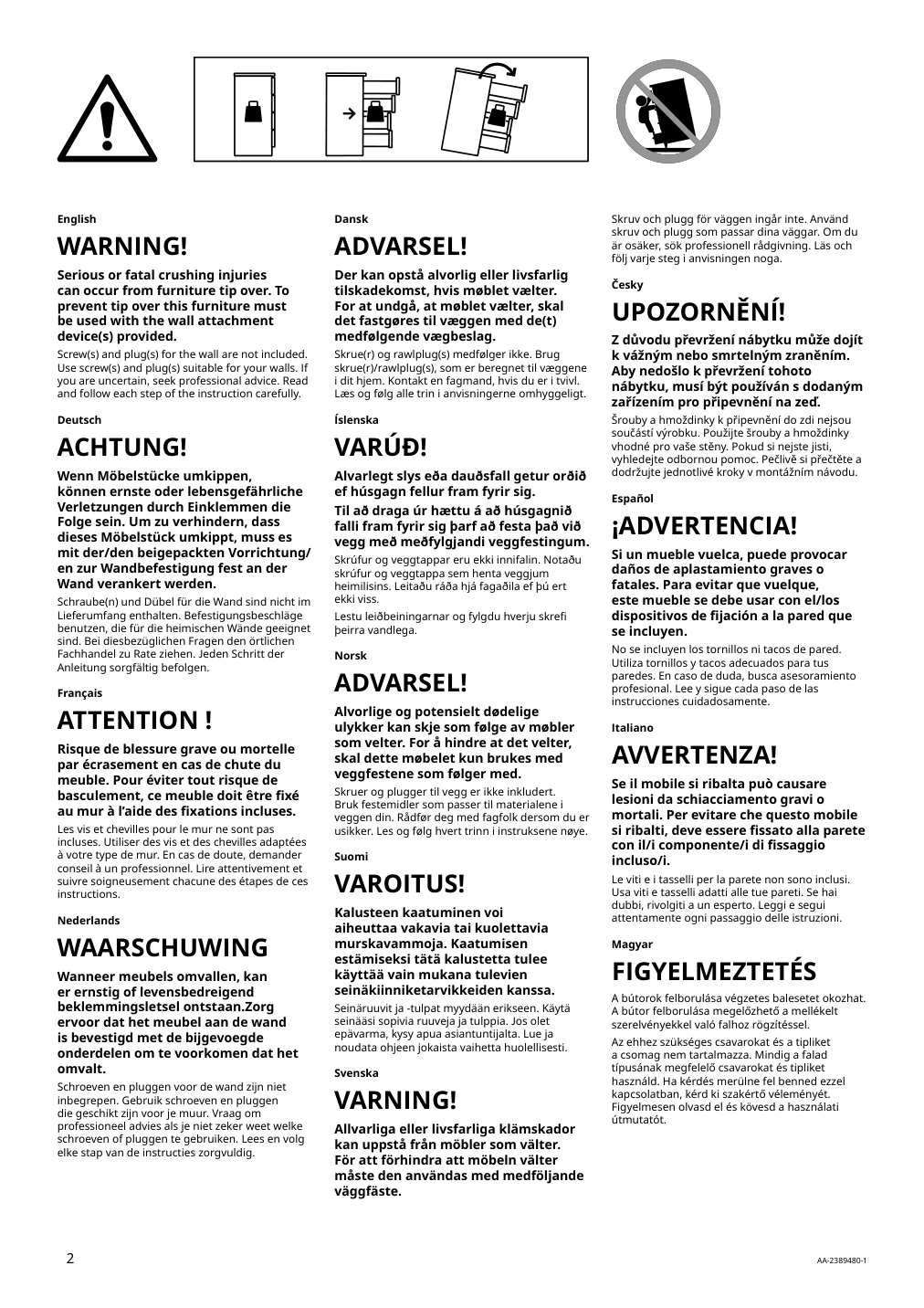 Assembly instructions for IKEA Havsta tv unit with base white | Page 2 - IKEA HAVSTA TV unit with base 105.292.70